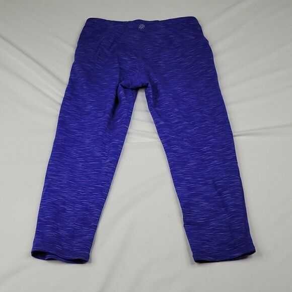 XS ATHLETA CHATURANGA BLUE PURPLE CROP CROPPED RUNNING YOGA LEGGINGS extra small - Picture 9 of 10